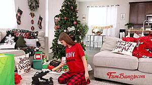 This white and creamy Christmas gets nasty with mommy Elizabeth Skylar and Juan Loco in taboo family fucking