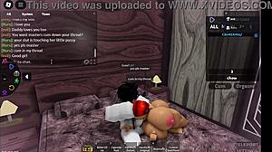 Roughly fucking a fan bent over in doggystyle position inside a roblox condo