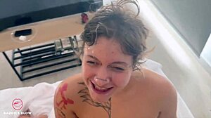 Baddies performing blowjobs leading to facial cumshots in 2024 compilation