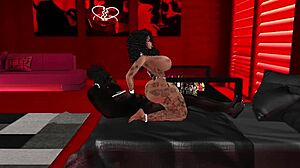 Watch this big ass ebony deepthroat a monster black cock!