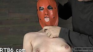 Beautiful slaves fastened for hardcore BDSM treatment.