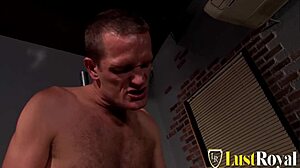 slender redhead gets asshole pounded by monster cock, deepthroat and anal