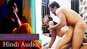 Bangladeshi college coed drinks up her Indian teacher's load