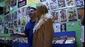 Hot Blonde Intensely Licking Pussy And Giving Blowjobs To A Group Of Men Outdoors