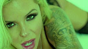 glam milf sucks many cocks before getting facial