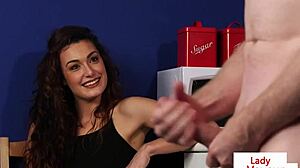 British office voyeur says 'tug that cock for me in heels' 😈👠