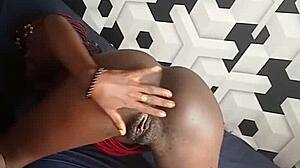 Hey, my naughty 18+ black slut really craves that rough pussy punishment in the garage