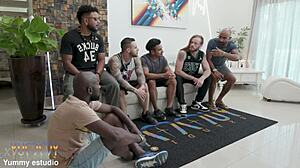 Brazilian Teacher Vivian Lola Surrounded By Guys In Group Activity
