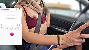 a friend films me driving while a fan remotely controls my lovense vibrator