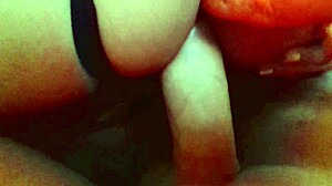 my horny secretary rode me and a carrot in our threesome!