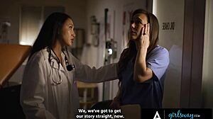 Girlsway - Doctor Vicki Chase Wants Secret Kept By Spreading Legs