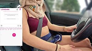 a friend films me driving while a fan remotely controls my lovense vibrator