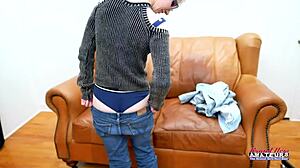 Exotic skinny coed raven finger fucks her pussy and sucks cock 😍