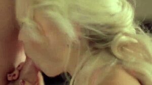 Stroking with Licking and Sucking in Erotic Blowjob