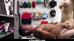 Hot milf thief gets caught and must submit to a thorough cavity search - liftermilf