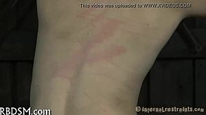 Intense Whipping In Sadomasochism Session With Bondage And Pain