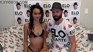 abby carter in colombian casting interview for spicy room