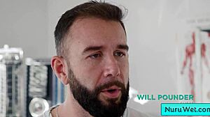 blondie sexy teen masseuse prepares client for wet nuru massage