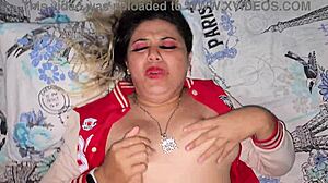 Blonde college student slips into baseball jacket for wild fucking with Latina twist.