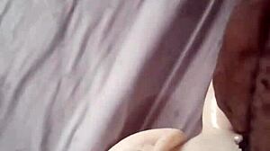 After watching porn with my girlfriend, she left for an urgent call, leaving me alone with my sex doll.