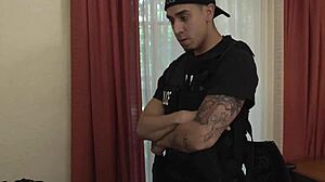 Real prostitute riding cop's cock passionately in hidden spot