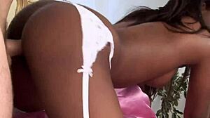 Ebony Bride Fucks Old Banger In Passionate Interracial Quickie