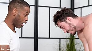 brunette candie luciani seduces masseurs for interracial threesome 😈