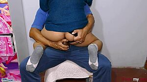 Cute Anal Cowgirl Rides Huge Dildo in Her Little 18+ Hole for Incredible Orgasm