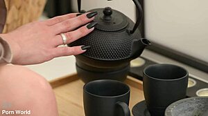 brunette candie luciani seduces masseurs for interracial threesome 😈