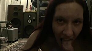 Misty's natural tits get fucked hard in closeup, her blowjob and titty fuck intense