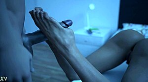 Hot Milf Delivers Footjob Before Soft Fucking with Monster Cock