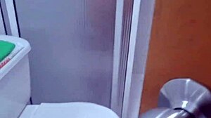 stepsister catches me masturbating while watching her shower and gets hot