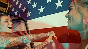 Freaky Arcade- Misty Meaner And Jordan Sky In Public Fucking With Squirting And Dildos!