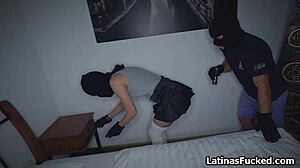 Watch this Latino couple break in and fuck hard?