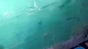 young couple fucks on motorcycle in alley, almost caught by neighbors