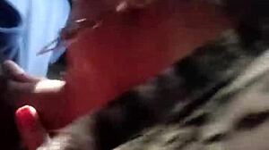 Brazilian shemale gives oral in a quick car session!