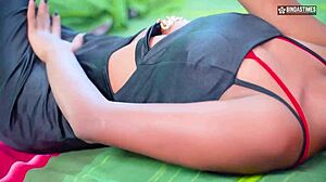 Desi hot Mallu actress in first BDSM hardcore threesome with Hindi audio