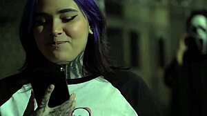 gotica culona caught by ghost face for rough halloween sex