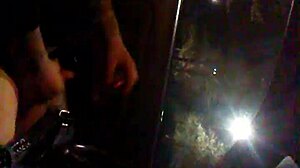 Man jerks off alone in public car