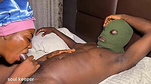 robber forgets cum in cheating wife's pussy