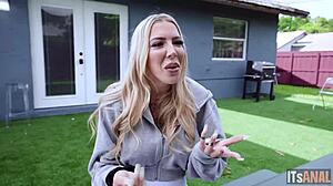 so cassidy luxe, this blonde babe with big tits, always loved getting her ass fucked by a big black cock from the start, bending over in doggystyle.