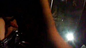 Man jerks off alone in public car