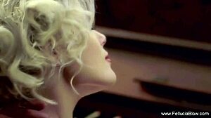 Blonde and brunette intensely suck cock with handjob and cumshot.