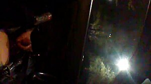 Man jerks off alone in public car