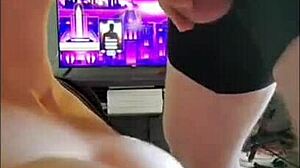 Playing with big perfect natural tits feels amazing.