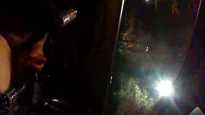 Man jerks off alone in public car