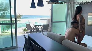 Horny Latina Arrives from Beach and Cums Deliciously on Bandit's Cock