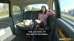 Fake taxi: nervous passenger gets calmed by my big cock in her pussy