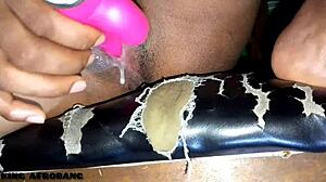 Gentle Dovee In Ghetto Casting Masturbates With Dildo