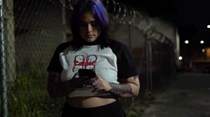 gotica culona caught by ghost face for rough halloween sex